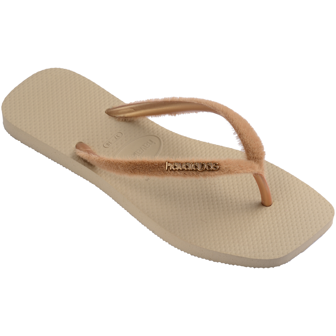 Women's Plush Slim Square Flip Flops