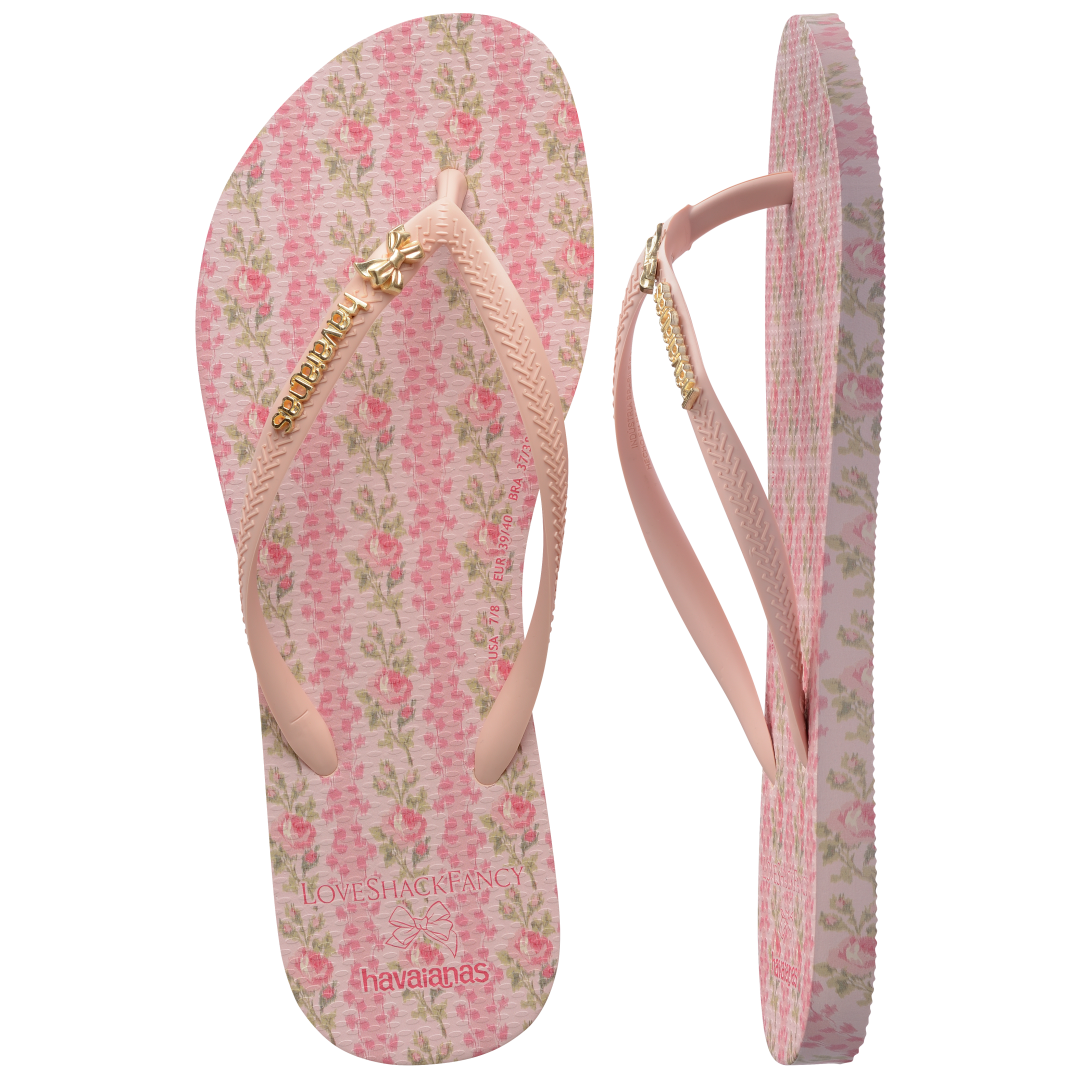 Kids' LoveShackFancy Blooming Heirloom Slim Flip Flops