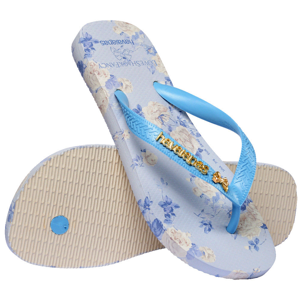 Kids' LoveShackFancy Everblooming Rosettes Top Flip Flops