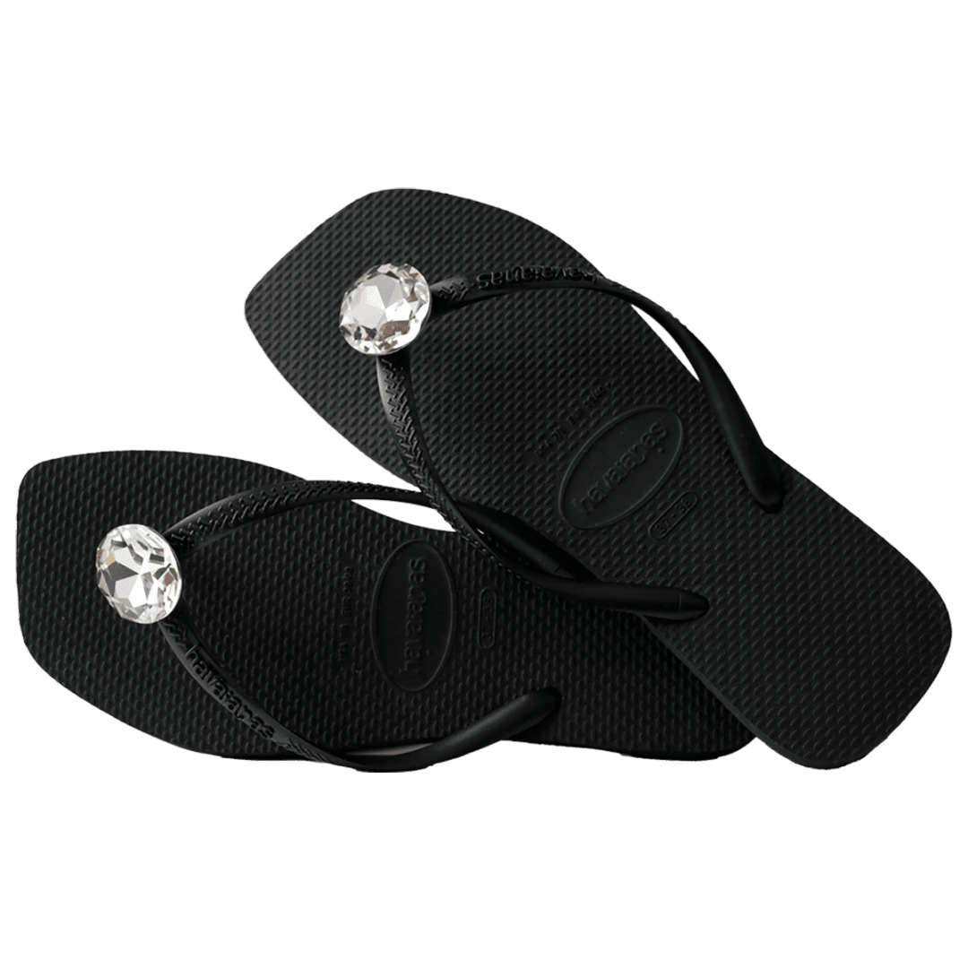 Women's Slim Square Centenary Diamond Flip Flops